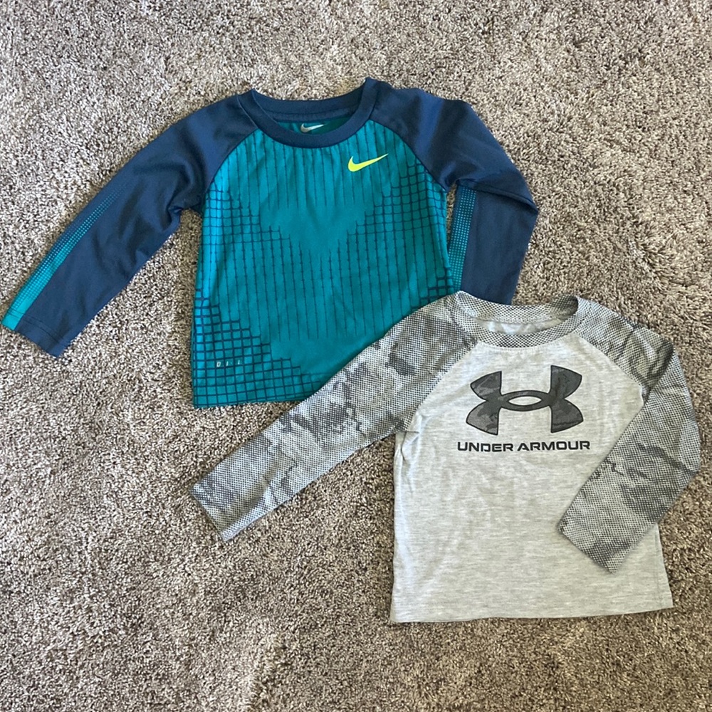 Set of 2t Long Sleeve Shirts - Under Armour & Nike